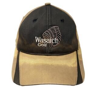 Wasatch Golf Strapback Baseball Cap Brown One Size Adjustable 6 Panel Town Talk